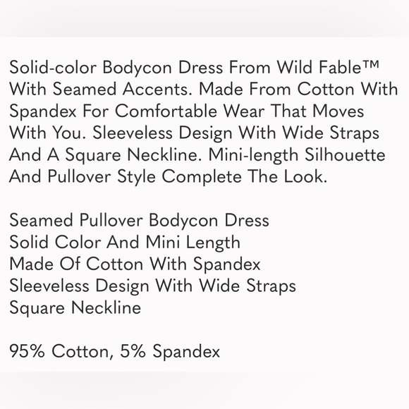 NWT! Wild Fable Solid-color Bodycon Dress. Size XL - Picture 8 of 8